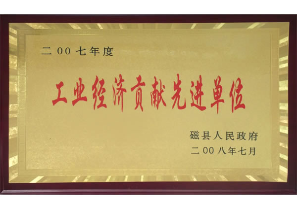 工業(yè)經濟貢獻先進單位